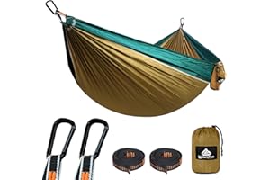 NATUREFUN Ultra-Light Travel Camping Hammock | 300kg Load Capacity,Breathable,Quick-Drying | 2 x Premium Carabiners,2 x Nylon Slings Included | Outdoor Indoor Garden