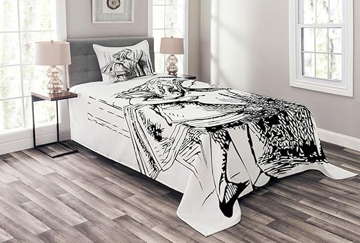 ABAKUHAUS Alice im Wunderland Tagesdecke Set, Fairy Adventure, Set mit