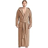 PJGGZ Bathrobes for Men Full Length - Soft Absorbent Long Towel Robes with Hood (Available for Big and Tall)