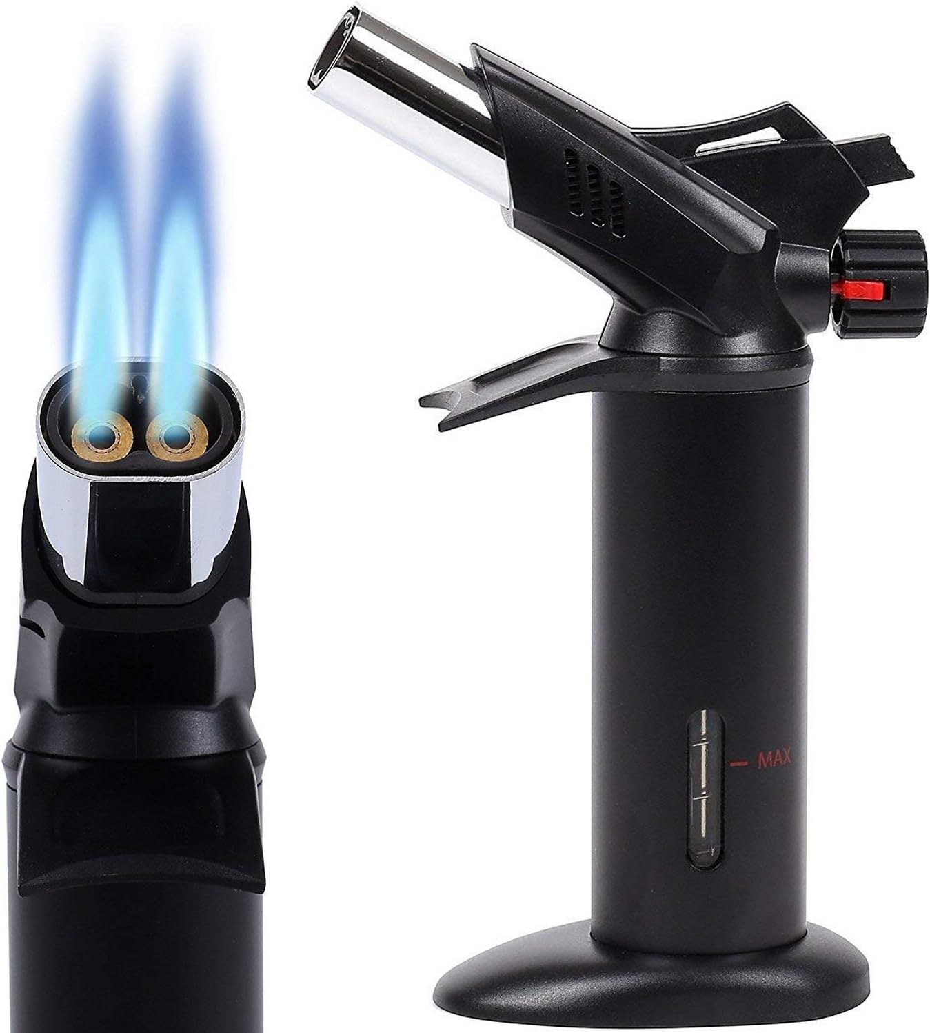 Xikit Küchenbrenner mit Doppelflamme, Flambierer, von Crème brûlée bis