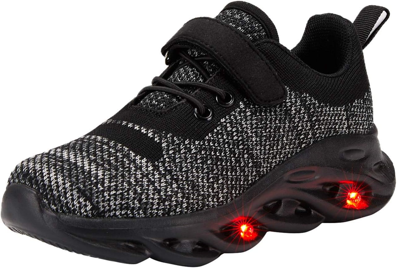 Boys Girls 11 Colors LED Light Up Running Shoes for Kids USB Flashing Sneakers