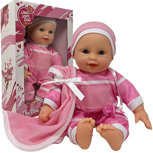 The New York Doll Collection 11 inch Soft Body Baby Doll in Gift Box 11