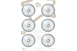 Tommee Tippee Natural Start Baby Bottle Nipples, Breast-Like for A Natural Latch, Anti-Colic Valve, Soft Silicone, Medium Flow, 3+ Months, Pack of 6