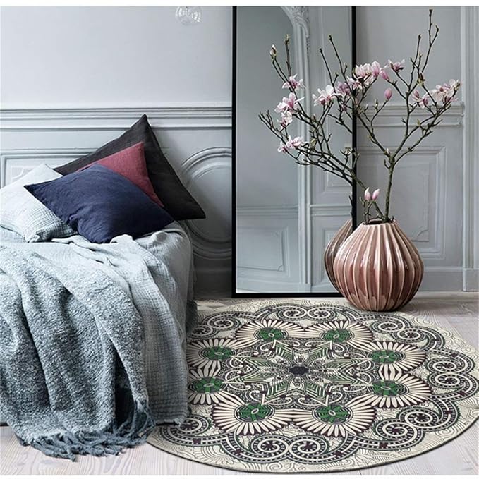 Style Ethnique Nordique Tapis Rond De Chambre à Coucher