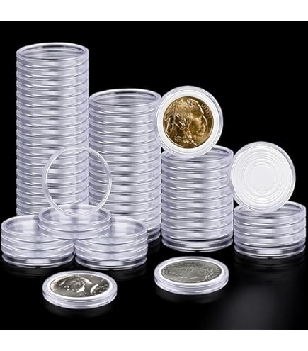 25 Guardhouse Coin Capsules Direct Fit Coin Holders For 1 Oz SILVER-182335