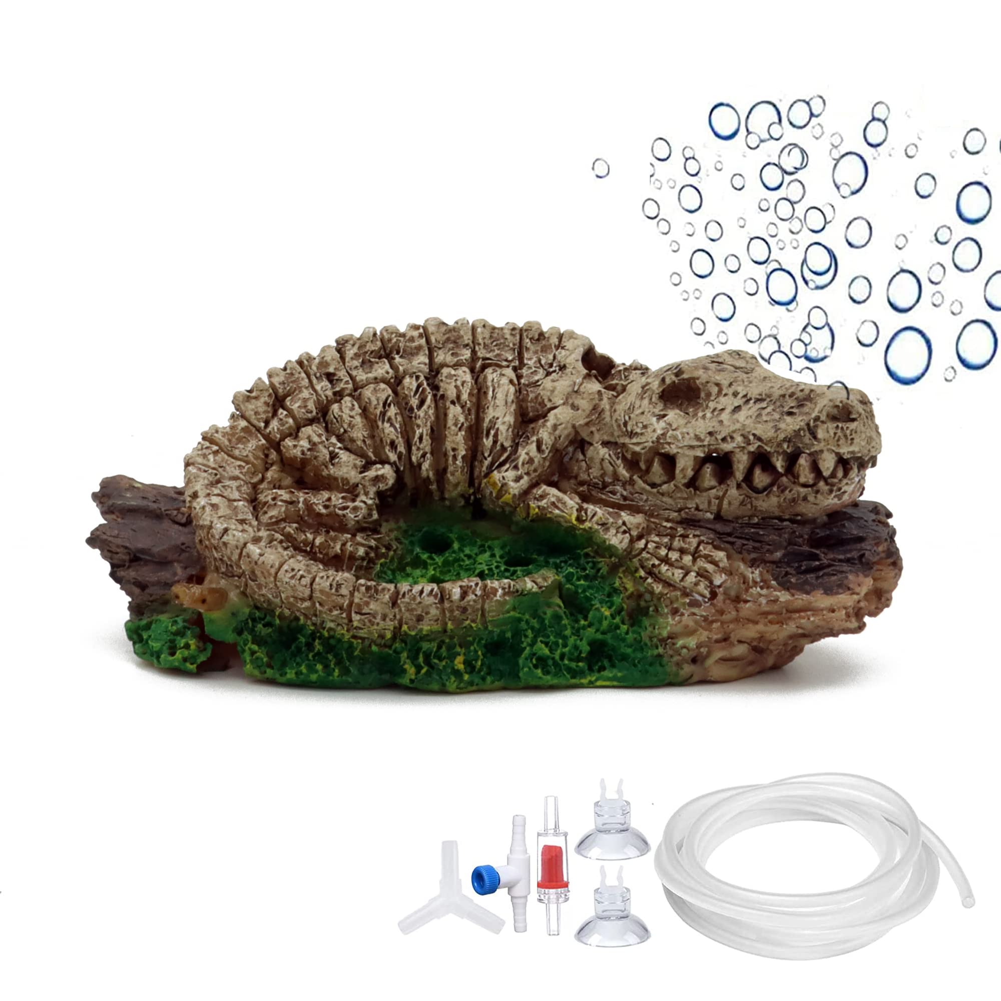 Photo 1 of ALEGI Aquarium Air Bubbler Decorations,Air Bubbler Decor Ornament for Fish Tank (Dinosaur)
