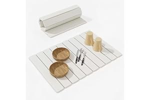Large Stone Dish Drying Mats for Kitchen Counter, 60"(L)×39"(W) CM, Collapsible Quick Dish Drying Mats, Absorbent Eco-Friendl