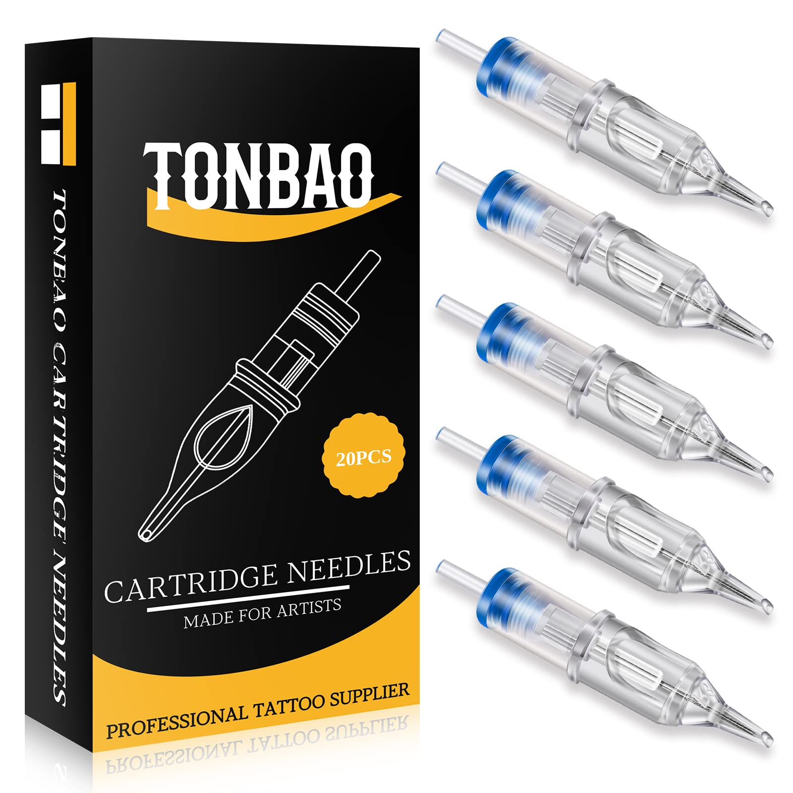 TONBAO Cartridge - 20Pcs Disposable Cartridge 7 Round Shader for Cartridge Machine Pen Supplies(1207RS)…, 1.0 count