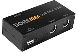 CAMOLA USB Host MIDI Interface1-in and 1-out, Advanced MIDI Host Box High Speed USB to MIDI Converter, standard MIDI 16 channels