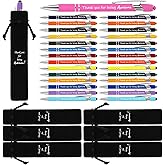 Seajan 30 Sets Christmas Thank You Gifts Bulk Employee Appreciation Gifts Thank You Pens and Black Bags Christmas Office School Supplies for Staff Coworkers Teachers Team