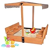Aivituvin Kids Sand Boxes with Canopy Sandboxes
