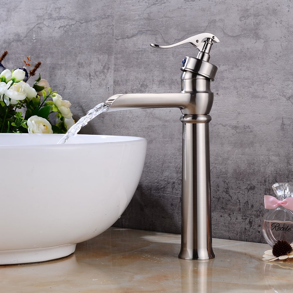 Zenuss Drawing Waterfall Basin Faucet European Style All Copper