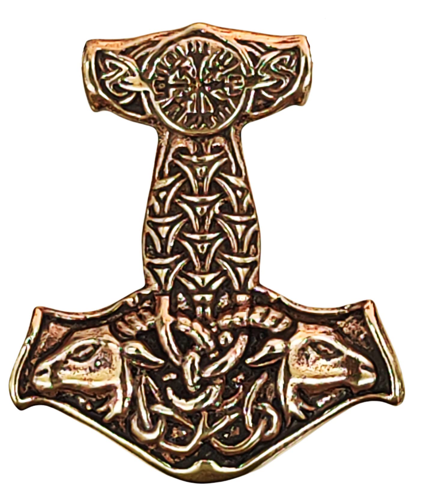 Large bronze Thor's hammer pendant, No. 133