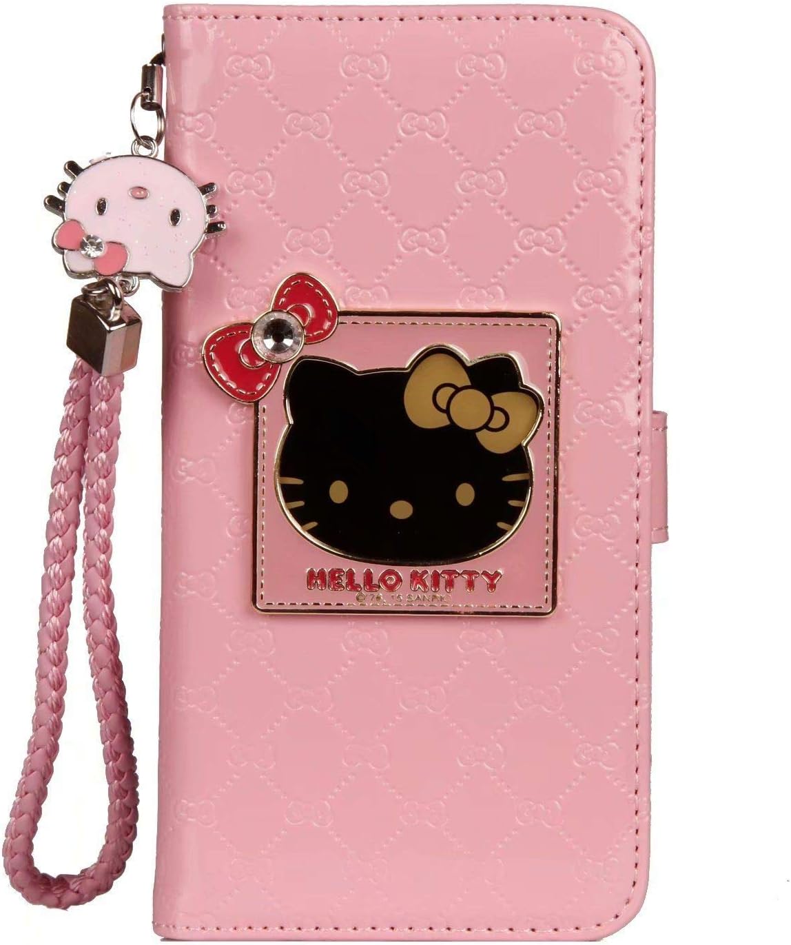 Bybee (AWCKTIPXPK) 3D Mirror Cartoon Leather Wallet Case for iPhone X/iPhone Xs (5.8 in) - Retail Packaging