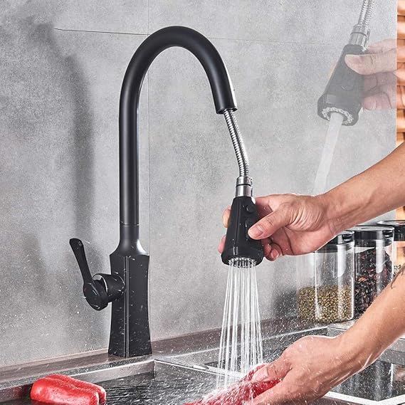 Aumente el grifo de la cocina Una sola palanca Extraiga el grifo de