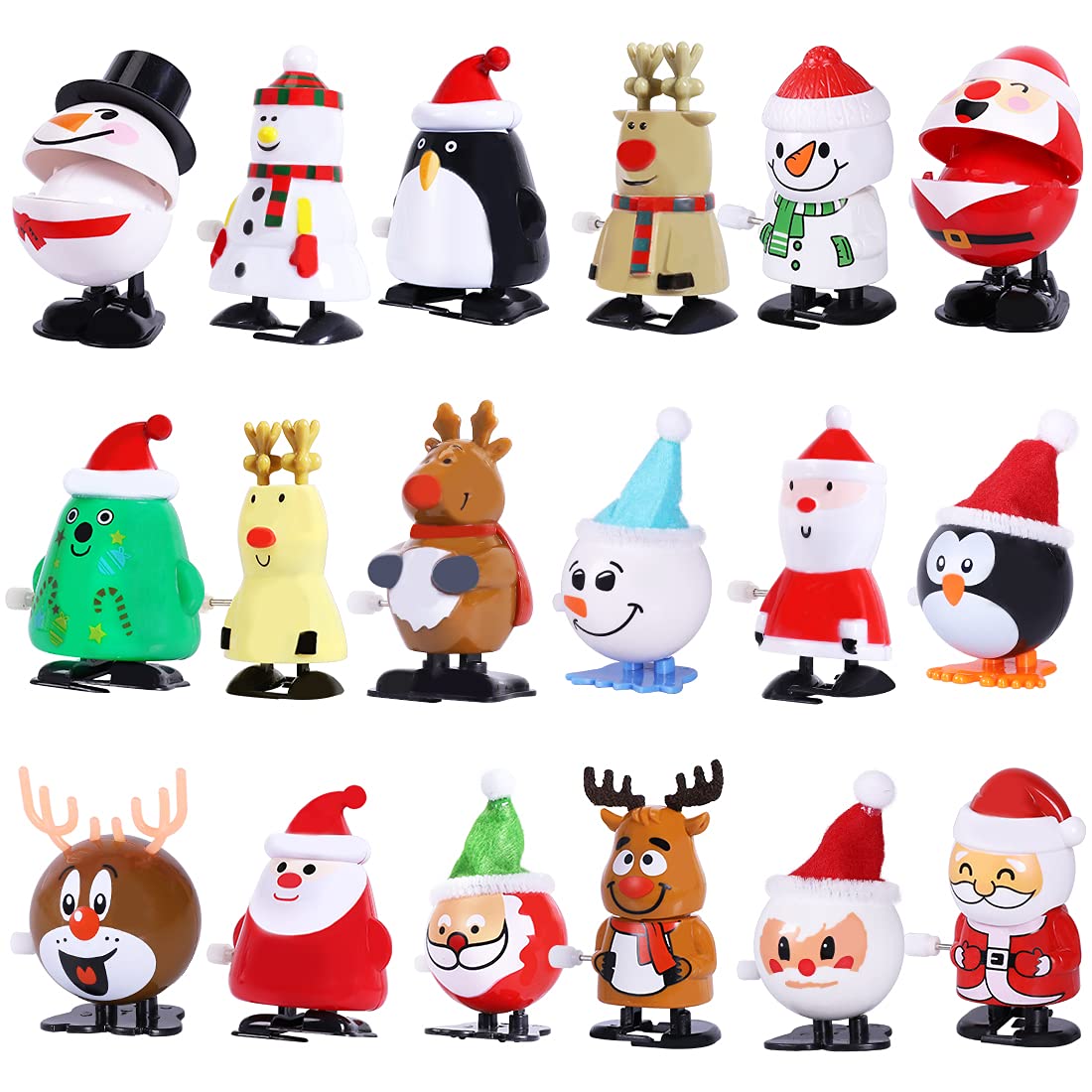 Max Fun 18pcs Christmas Stocking Stuffers Wind Up Toys Assortment for Party Favors & Goody Bag Fillers