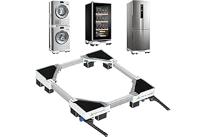 Kiss Core Upgrade Appliance Rollers Heavy Duty, Adjustable Appliance Rollers Mini Fridge Stand with 10 Strong Feet Washer and Dryer Stand for Washer, Dryer, Refrigerators, Furniture Hold Up to 880 LB