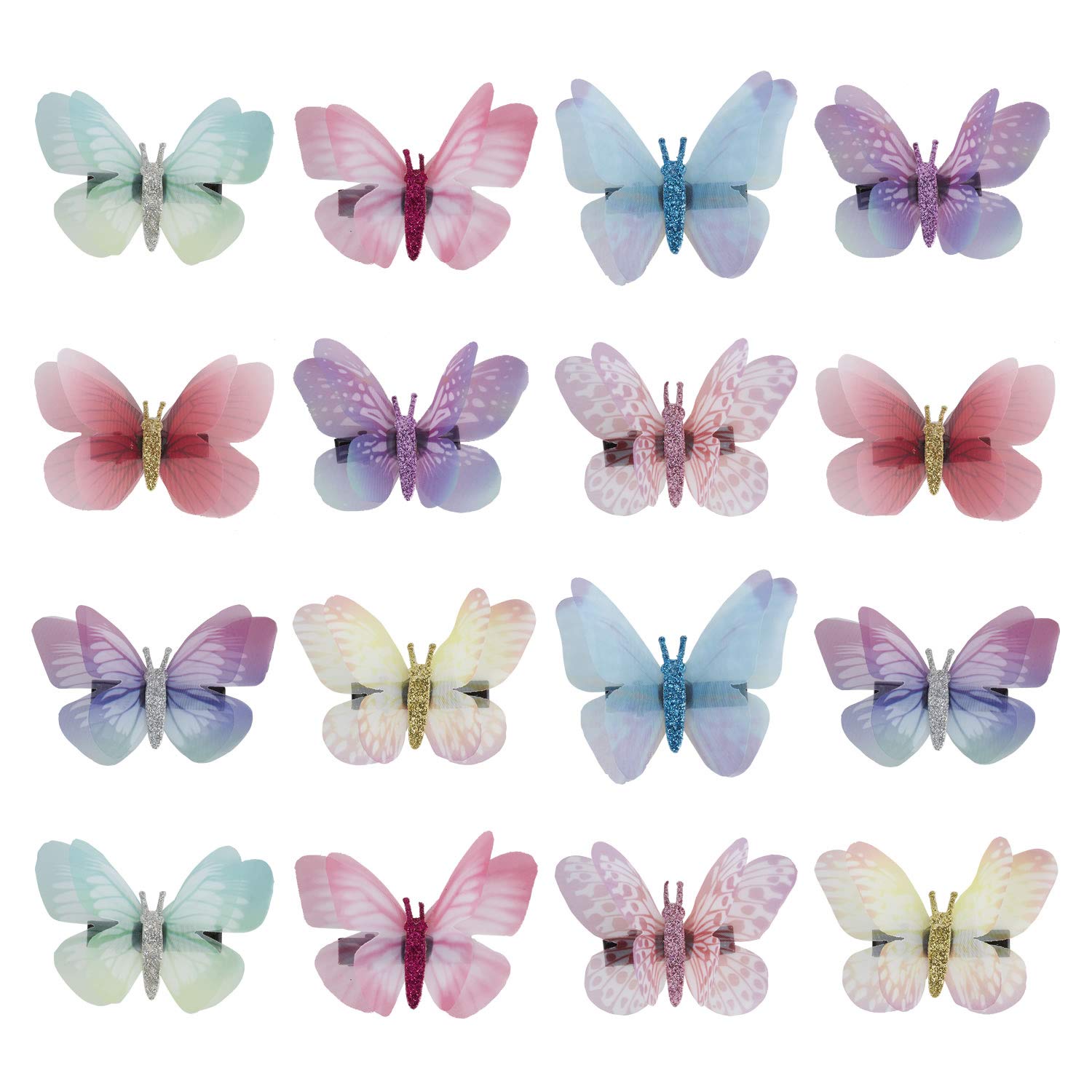 baby butterfly hair clips