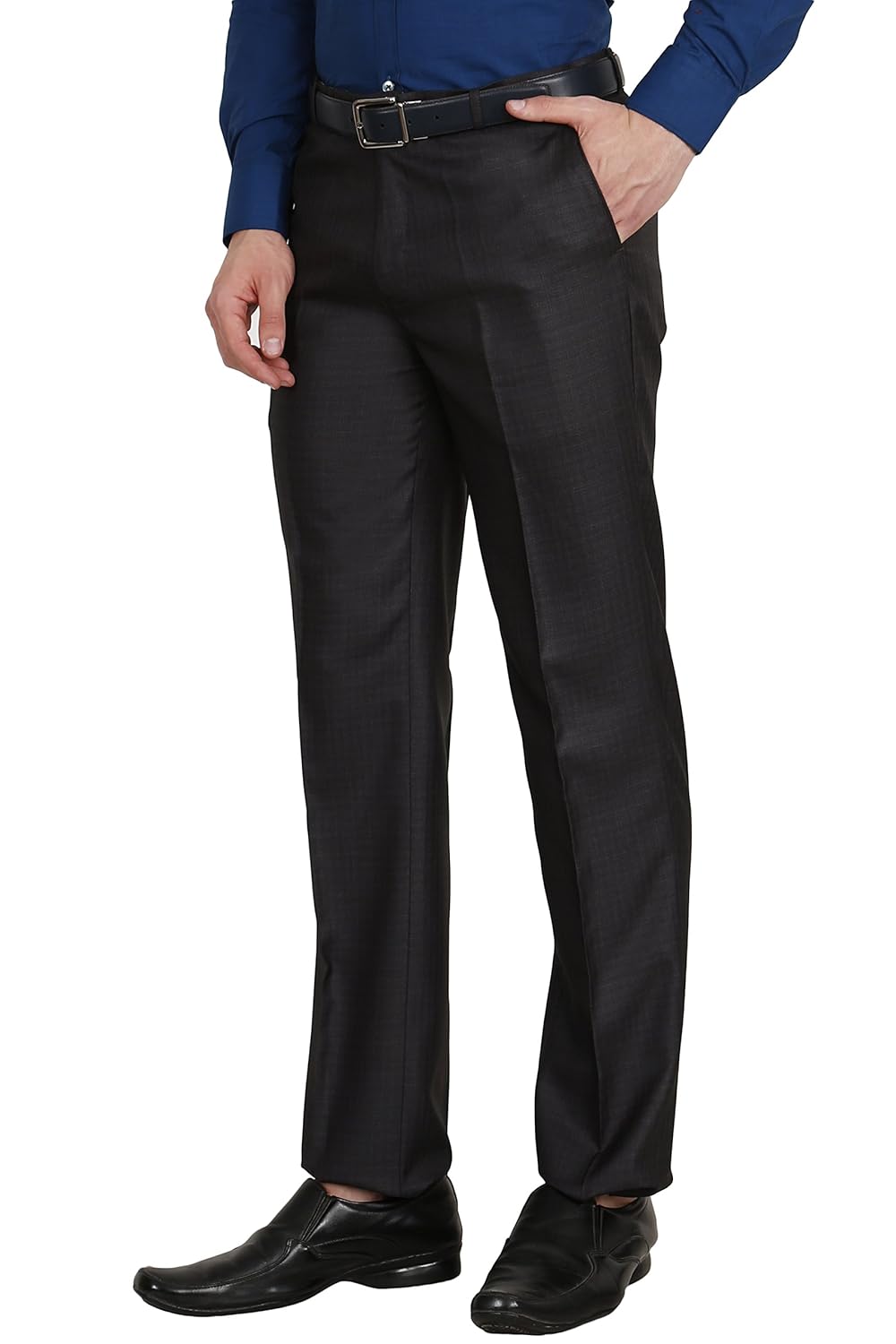 mchenry men's regular fit checkered formal trousers