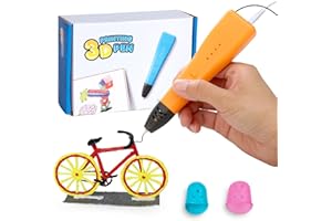 Kretrum 3D Pen for Kids | Portable 3D Printing Pen | 3D Printer Pen with 1.75mm PLA Filament, Fingerstall, Pen Holder, Stenci