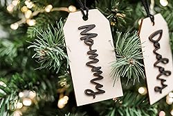 Personalized Stocking Tag, Customized Wooden Name