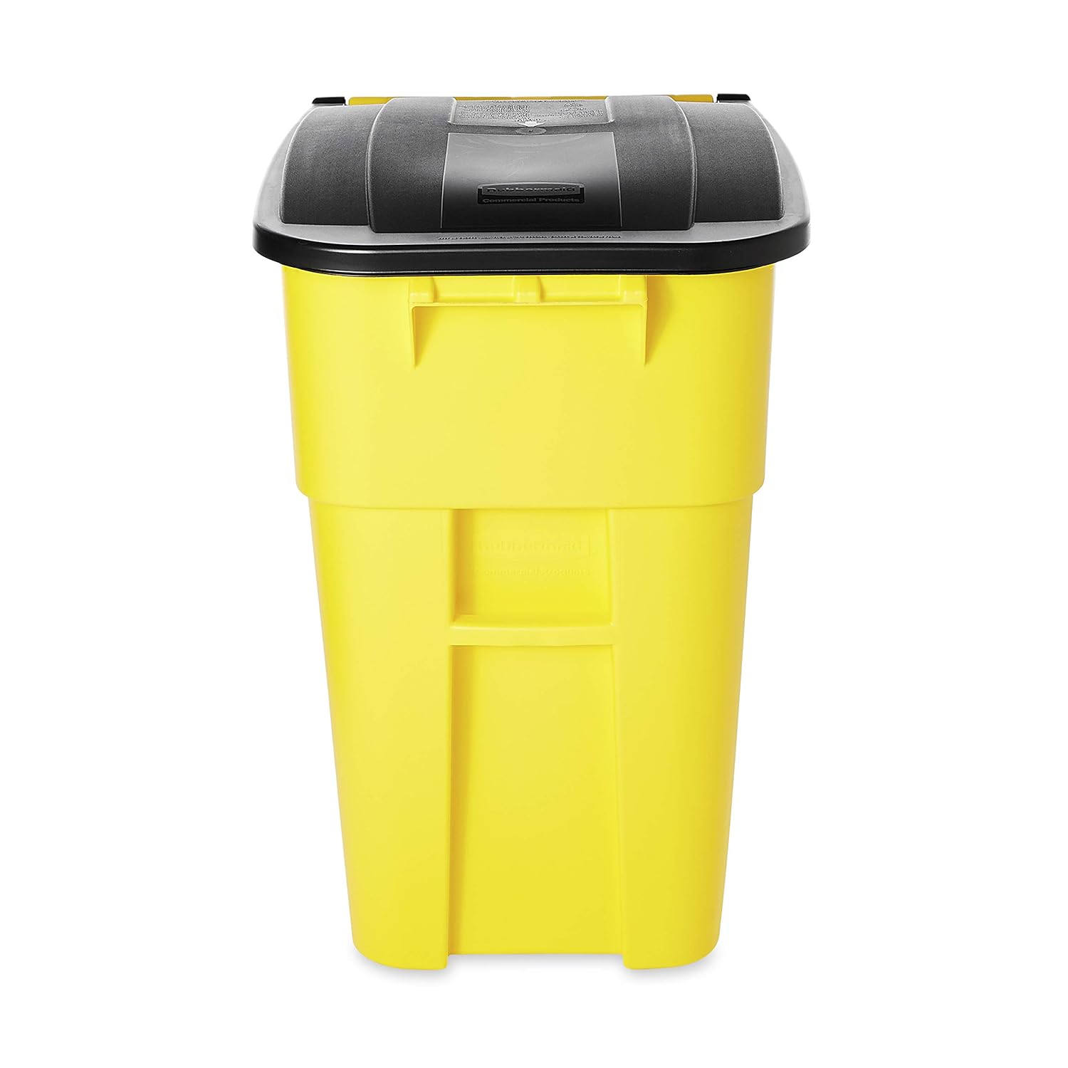 Rubbermaid Commercial Products BRUTE Rollout Heavy-Duty Wheeled Trash/Garbage Can - 50 Gallon - Yellow: Office Waste Bins: Industrial & Scientific