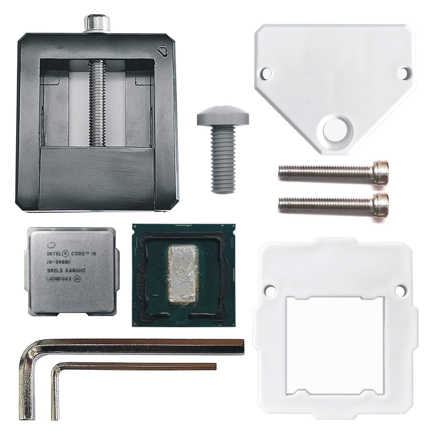 Boart Intel Cpu Delid Relid Tool For All Lga 115x Chips I3 I5 9600k I7 9700k I9 9900k I7 6700k 7700k 8700k 3770k 4790k 19 Model White Buy Online In Saint Vincent