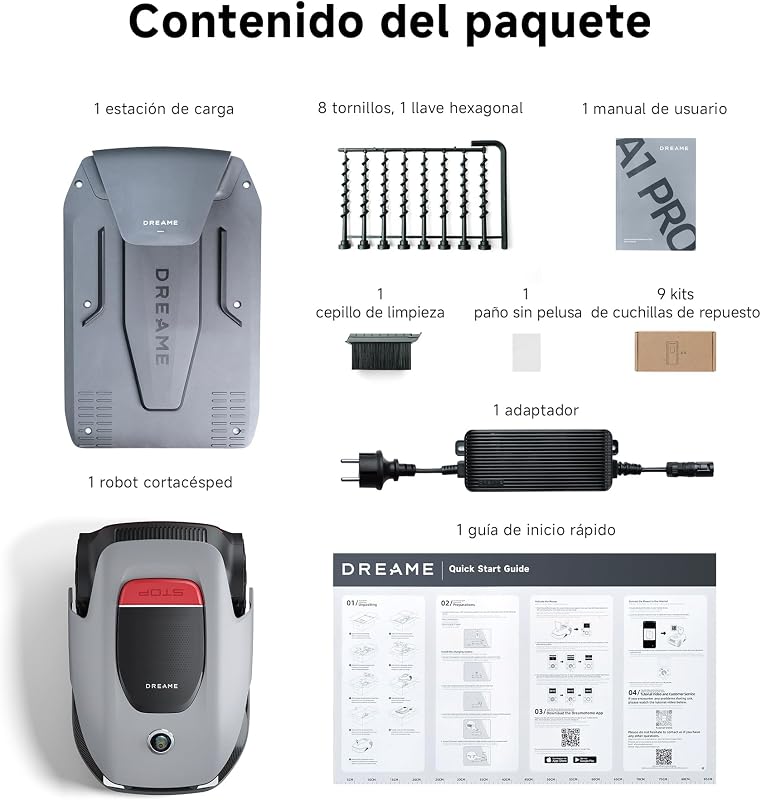 A1 Pro Robot Cortacésped sin Cables Perimetrales, LiDAR 3D de 360°