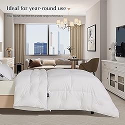 PACIFIC COAST Comforter King Size, Filled in White