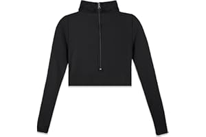 Tegmk Girls' Team Basic Turtleneck Long Sleeve Leotard with Durable Snaps, Front Lining, Zipper Back