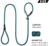 Fida Slip Lead for Dogs 1.8m Reflective Rope Leash Blue view 5