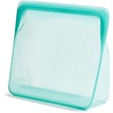 Stasher Silicone Reusable Storage Bag, Stand-Up Mega (Aqua) | Food Meal Prep Storage Container | Lunch, Travel, Makeup, Gym B