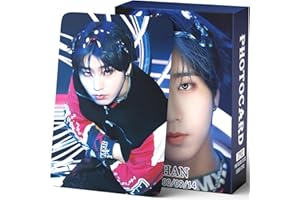 PYAJUU Stray Kids DominATE World Tour Photocards 127 PCS KPOP Hollow Photocard Set Stray Kids Merch Boys and Girls Gift Set 55PCS Photocard and 72PCS Stickers Giant Greeting Cards (HAN)