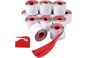 (12-Pack) Heavy-Duty Dust Zippers - Dust Protector System Self-Adhesive Instant Door Zipper - 7 Ft Long x 3 in Wide - Include