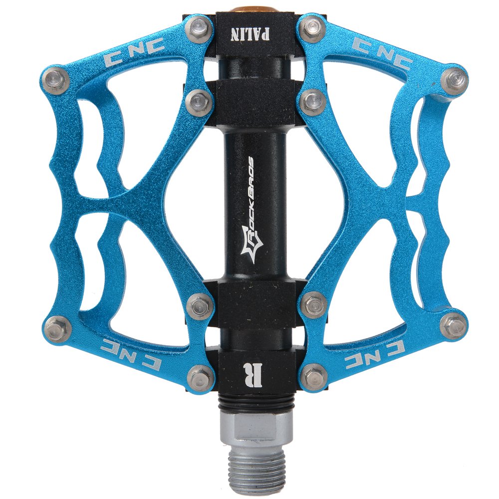 RockBros Bike Pedals MTB BMX DH Downhill Pedals 9/16'' (Blue) on