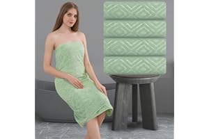 KEBURY 4 Piece Bath Towel Oversized Bath Sheet 35"x70" Bathroom Towel Extra Large Bath Towel Set Soft Highly Absorbent & Quick Dry Premium Bath Towel for Bathroom 700GSM Shower Towel Spa Gym Hotel,Green