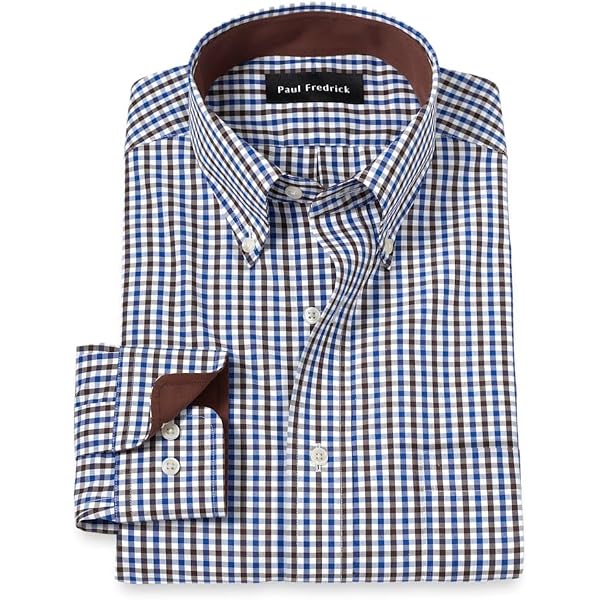 Paul Fredericks Mens Dress Shirts Paul Fredrick Dress Shirts For Men Paul  Fredrick Men's Classic Fit Non-Iron Cotton Houndstooth Dress Shirt 1073694  Shirts Brands Button Down Collar Shirt