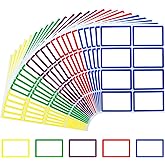 Name Tag Stickers,15 Colors Available,200pcs Name Tag Labels,3.5" x 2.25" Name Badges Name Tags Label for School,Party,Training,Clothing (Multicolored, 3.5" x 2.25")