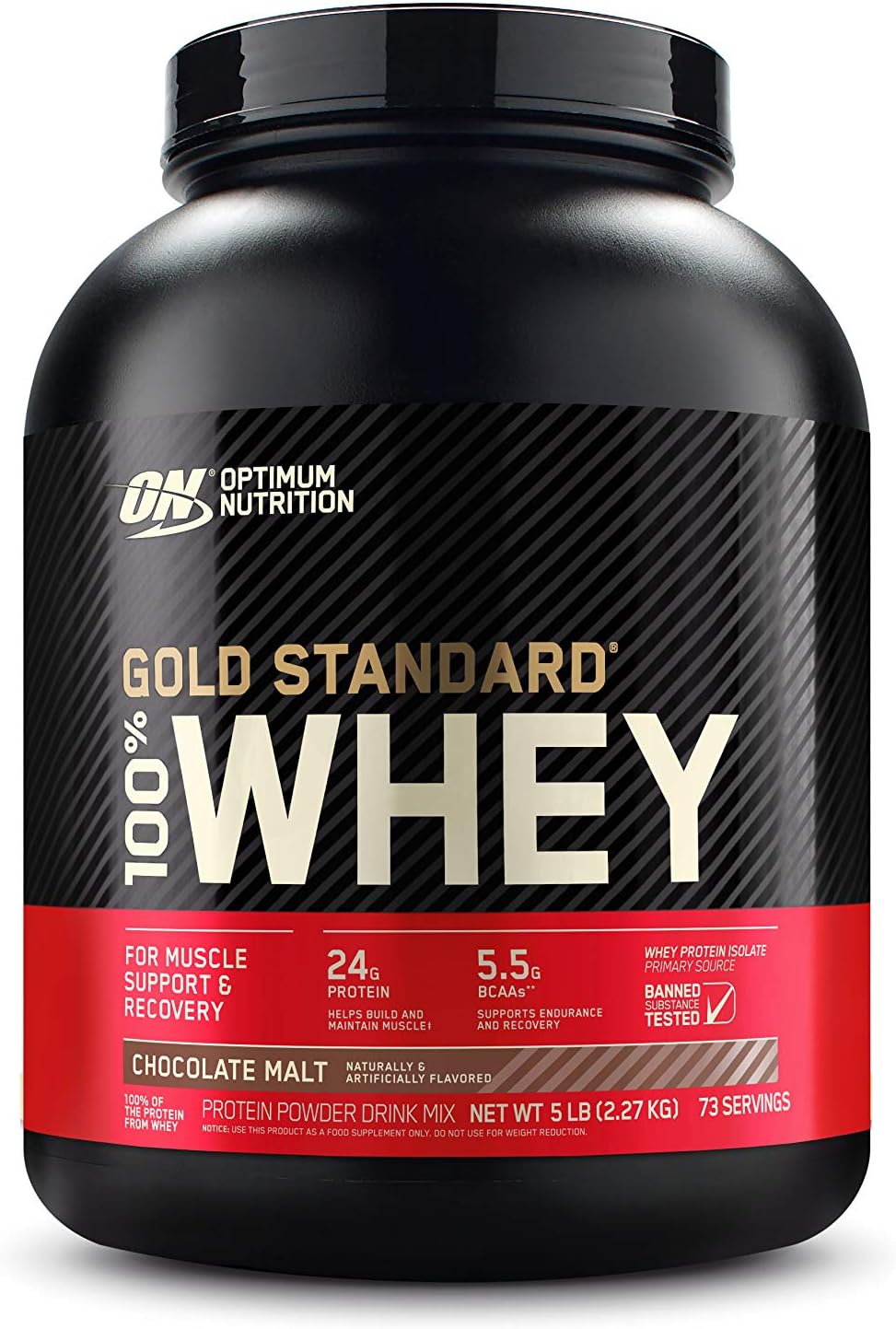 Optimum Nutrition Gold Standard 100% Whey Protein Powder, Chocolate Malt, 5 Pound (Packaging May Vary): Garden & Outdoor