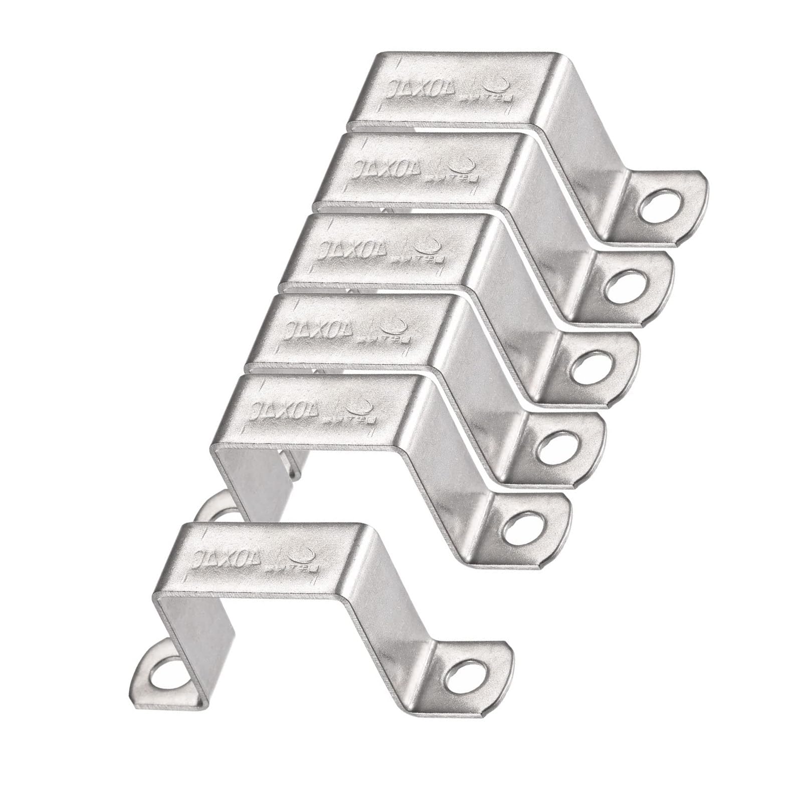 MACHSWON 35 x 40mm U Shaped Strut Connector Bracket 304 Stainless Steel Square Pipe Clamp for Door Closed Bar Holder 6pcs — image 1