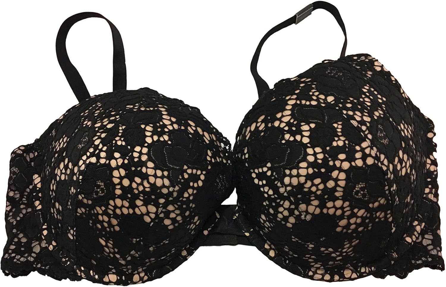 Very Sexy Push Up Bra Black Lace 38DD at Amazon Women’s Clothing store
