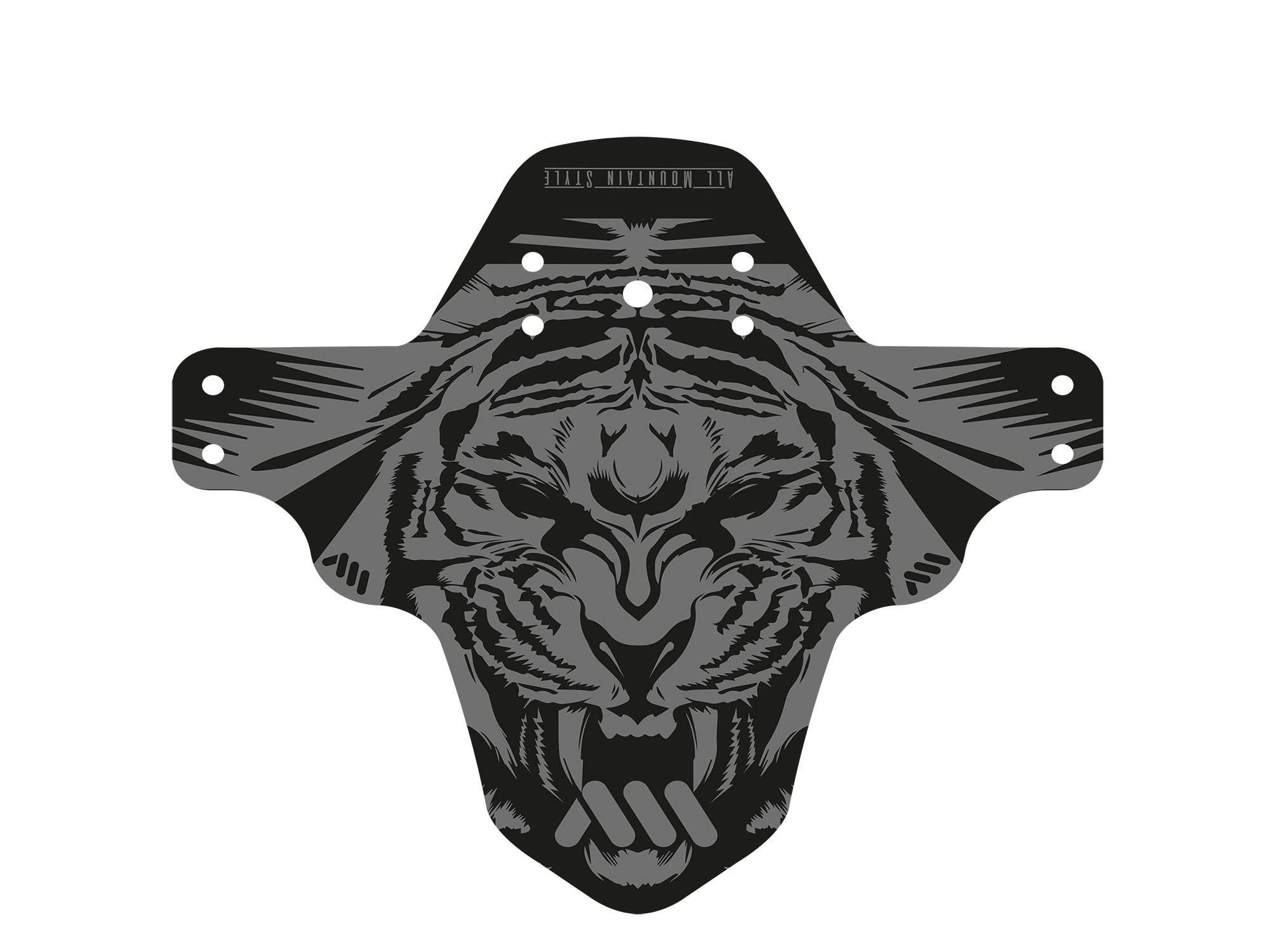 All Mountain Style Unisex AMSMG1TGGY Mudguard -Protects You and Your Bike from The Waste and Dirt! - Grey/Tiger, XL