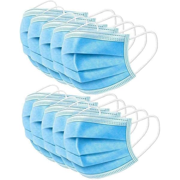 50 Masques Jetables Enfants - 3 Couches Filtration, Imprimés Sport Anti-poussière