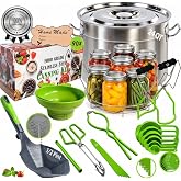 Food-Grade 24 Qt Stainless Steel Canning Pot with Rack and Lid, Large Water Bath Canner, Full Home Canning Supplies Starter Kit | All-in-One Kitchen Tools &amp; Accessories Set | by Supa Ant