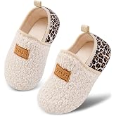 VIFUUR Kids Boys Girls House Slippers Babys Slip on Barefoot Socks Tollder | Non-slip sole, machine washable, winter warm shoes indoor travel