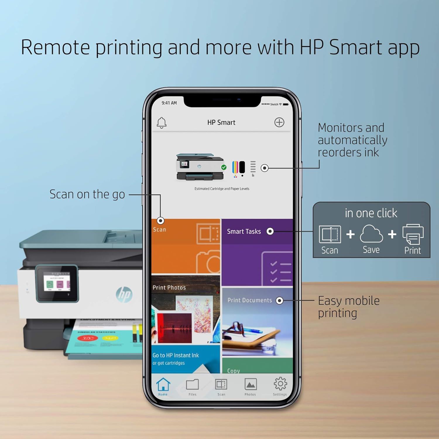 HP OfficeJet Pro 8035 All-in-One Wireless Printer - Includes 8 Months of Ink, HP Instant Ink, Works with Alexa - Oasis (3UC66A): Electronics