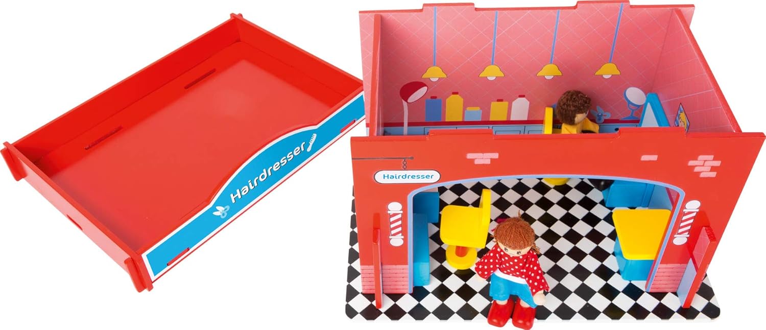 Small Foot 10856 Wooden Hair Salon Playset, Multicoloured - Image 4
