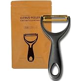A Bar Above Citrus Peeler, Stainless Steel Fruit Peeler, Gold Finish | Comfortable Grip Peeling Tool, For Oranges, Lemons, Limes, Cocktail Twist Garnish, Kitchen Essential, Bar Tool, Bar Favorite