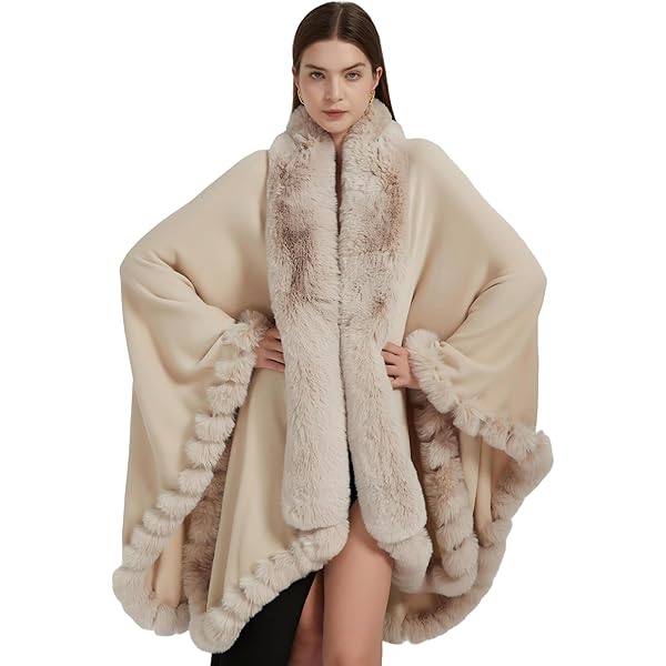 Hooded Poncho Wrap Coat Womens Winter Ponchos And Capes LADIES NEW