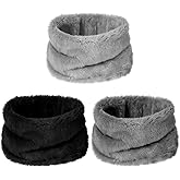 Fourluoo 3 Pack Neck Warmer Cold Weather Fleece Winter Windproof Scarf Thick Infinity Neck Gaiter for Women Men